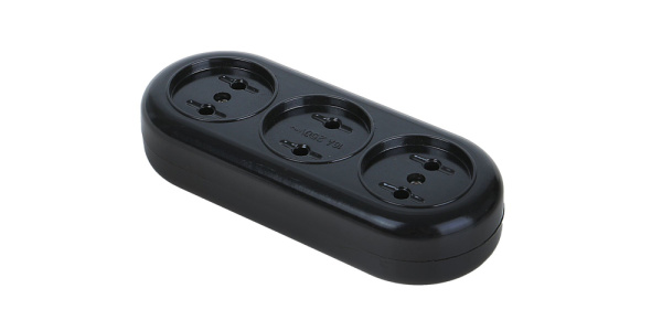 Купить TDM Розеточная колодка 3 гнезда 2П 16А макс. "Ретро" 250B (карболит) SQ1806-0104