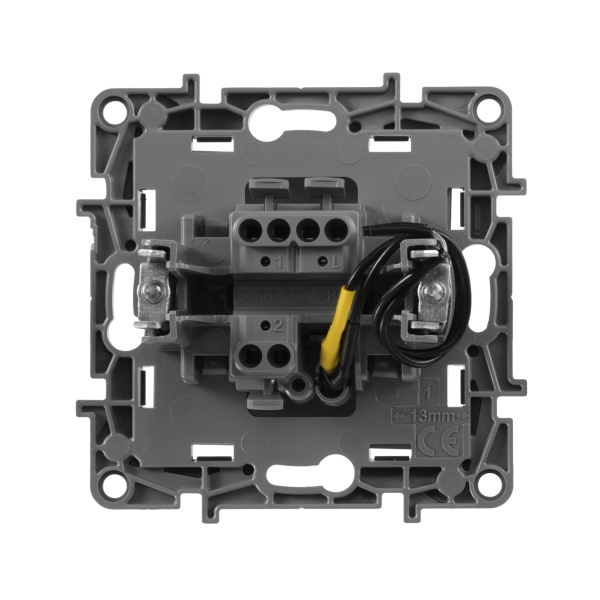 Купить Legrand Etika Антрацит Переключатель с подсветкой, 10А, авт. клем 672615