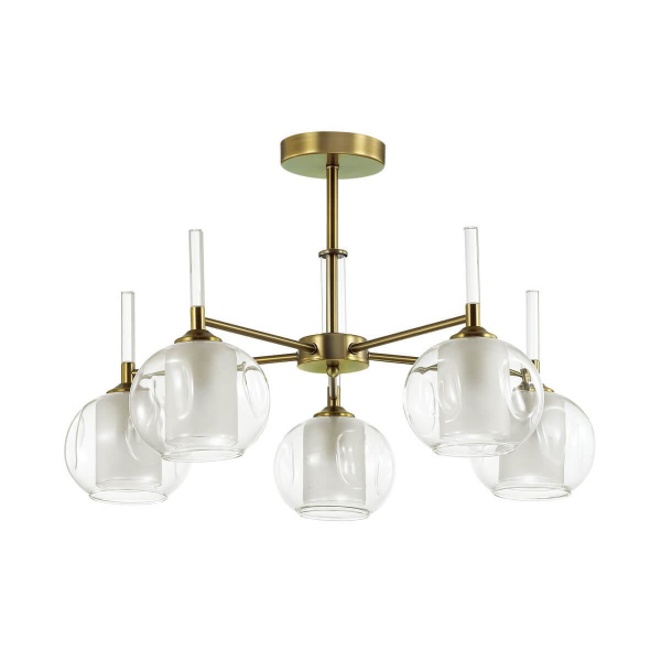 Купить Lumion 4432/5C LN20 151 античный коричневый, стекло Люстра потолочная E14 5*40W 220V HAZEL