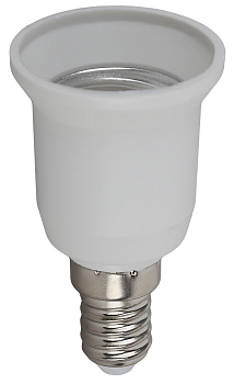 ЭРА E14-E27 Белый Переходник E14-E27