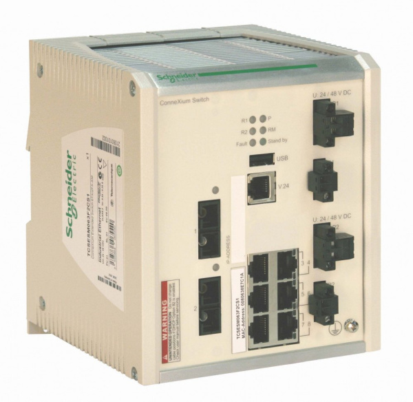 Купить SE Contactors K Коммутатор Connexium 6TX/2FXSM (6 RJ45,1 медь, 2 опт одномод,10/100 Mbit, покр) TCSESM063F2CS1C