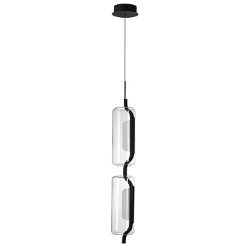 Odeon Light 5003/20L L-VISION ODL23 283 черный матовый/прозрачный/стекло Подвес LED 20W 3000K KAVIA