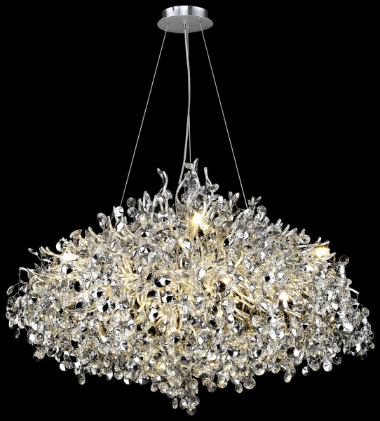 Wertmark WE188.18.203 Люстра подвесная Матовый никель/Прозрачный, Черный G9 18*40W