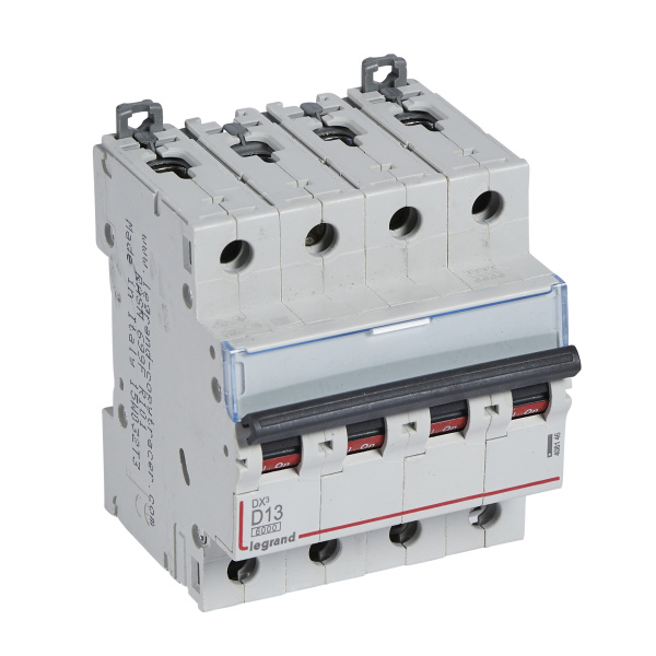 Legrand DX3 6000 Автоматический выключатель 10кА 4P 400В 13А 4 мод (D) 408146