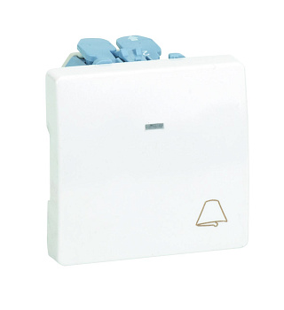 Simon 27 Мех Слоновая кость Кнопка клавишная "звонок" с подсветкой, 10А 250В 27160-62