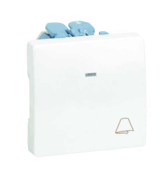 Simon 27 Мех Слоновая кость Кнопка клавишная "звонок" с подсветкой, 10А 250В 27160-62