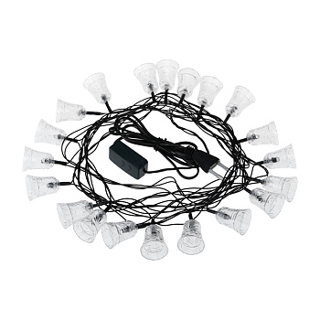 NEON-NIGHT Гирлянда светодиодная "Колокольчики" 20 LED RGB 2,8 метра 303-062