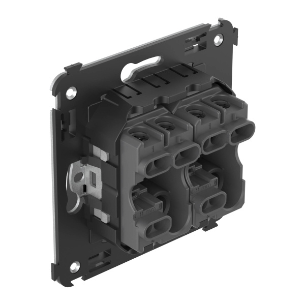 Купить DKC Переключатель двухклавишный в стену, "Avanti", "Черный квадрат"