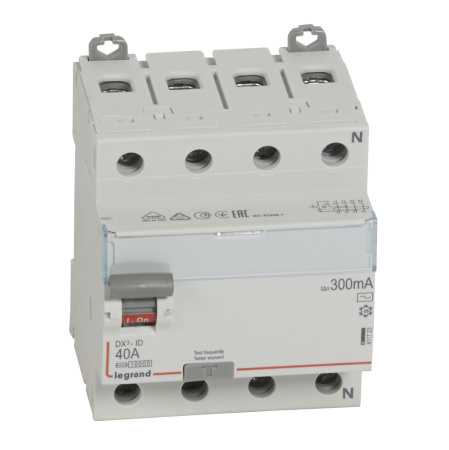 Legrand DX3 УЗО 4P 40А AC 300мА N справа 411723