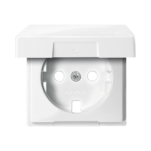 SE Merten SM Бел Центральная плата с крышкой для механизма розетки Schuko (MTN2341-0319)