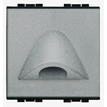 BT LL Алюминий Заглушка с отверстием 9мм, размер 2 модуля NT4954