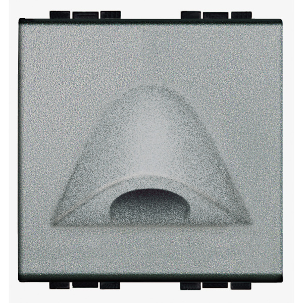 BT LL Алюминий Заглушка с отверстием 9мм, размер 2 модуля NT4954