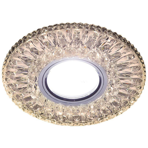 Ambrella Встраиваемый точечный светильник со светодиодной лентой S380 CL/WW хром/прозрачный MR16+3W(LED WARM)