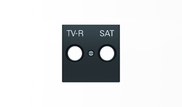 ABB SKY Чёрный бархат Накладка для TV-R-SAT розетки 2CLA855010A1501