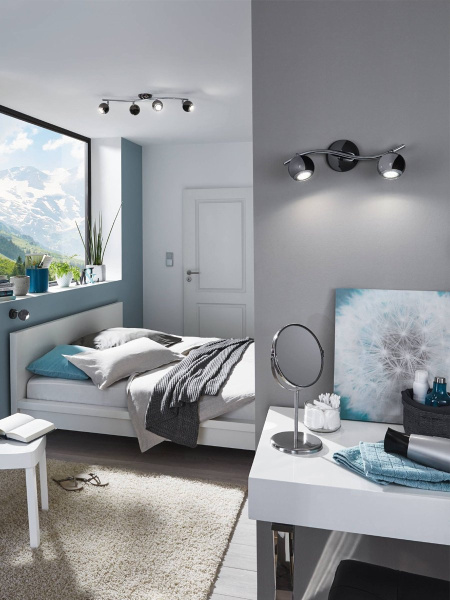 Купить Eglo Спот LED BIMEDA, 2X3W (GU10), сталь, никель черный 31006