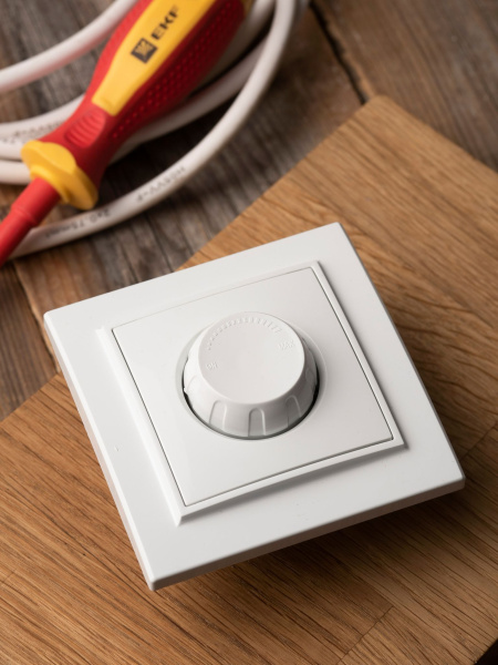 Купить EKF Basic Минск Белый Светорегулятор, 600W, 220В, СП