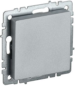 IEK BRITE BASE Алюминий Заглушка c суппортом МЗ10-БрА