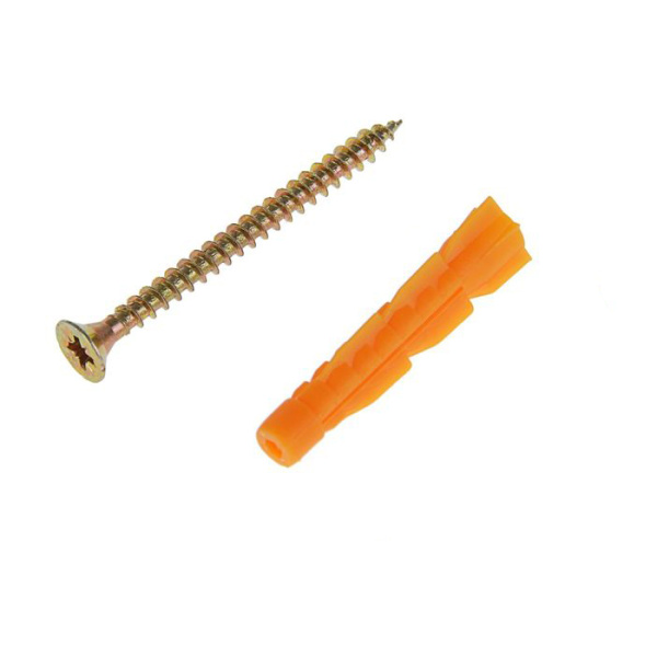 Купить Tech-Krep Саморез ШУж 4,0х50 пот. гол. + дюбель унив 6х37 (16 шт) - пакет 112939