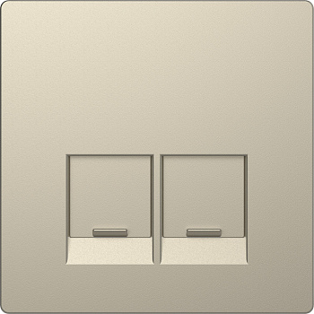 SE Merten D-Life Сахара Накладка центральная для 2-х модульных разъемов, пол. д/надписи MTN4572-6033