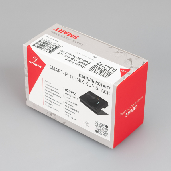 Купить Arlight Панель SMART-P100-MIX-SUF Black (3V, Rotary, 2.4G) (IP20 Пластик, 5 лет) 034772