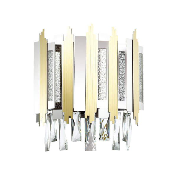 Odeon Light 4635/2W ODL20 481 золото/хром/хрусталь Бра E14 2*40W 220V RUNA