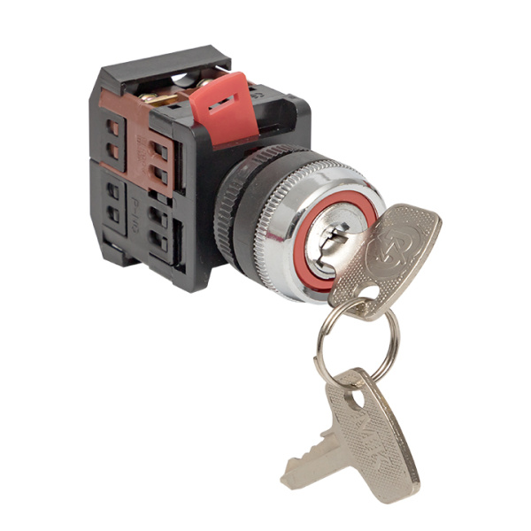 Купить EKF PROxima Переключатель АKS-22 черный c замком возвратный NO+NC