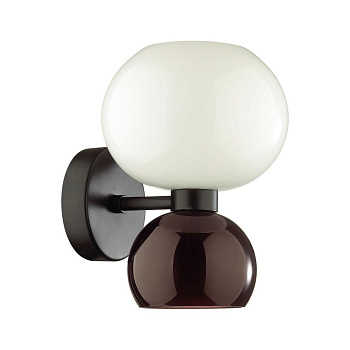 Odeon Light 4978/2W MODERN ODL22 321 черный/белый/бордовый/стекло Бра E14/G9 1*40W+1*40W CHANGI