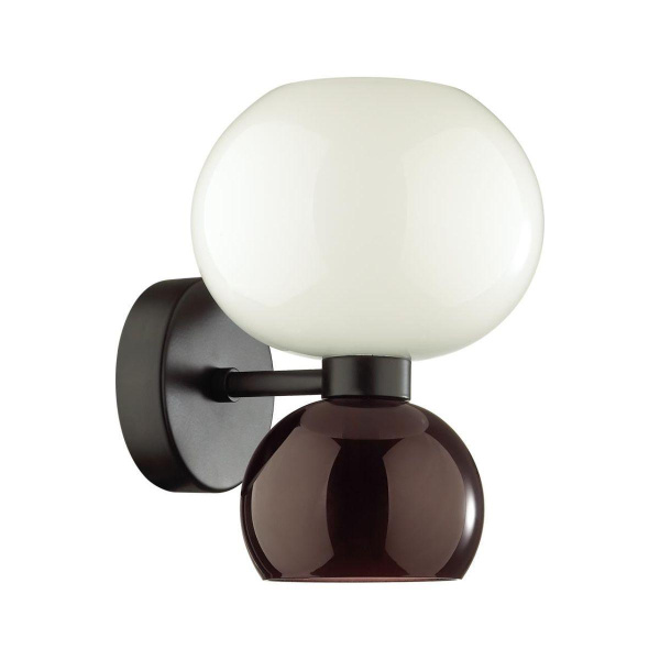 Odeon Light 4978/2W MODERN ODL22 321 черный/белый/бордовый/стекло Бра E14/G9 1*40W+1*40W CHANGI