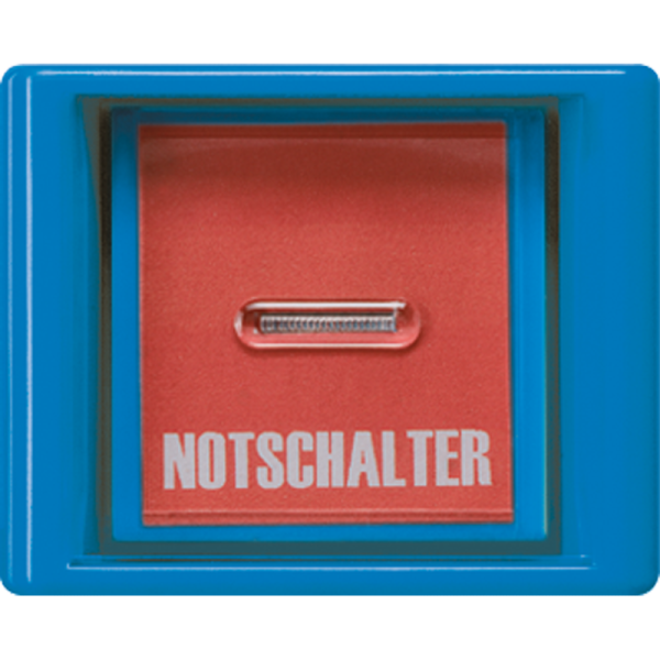 JUNG Клавиша с прозрачной крышкой для всех встраиваемых выключателей и кнопок синяя AS561GLBL