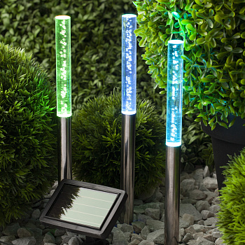 ЭРА ERASF024-21 Садовый светильник Пузырьки на солнечной батарее, 3 шт 38 см