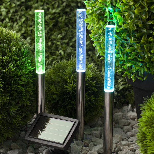 ЭРА ERASF024-21 Садовый светильник Пузырьки на солнечной батарее, 3 шт 38 см