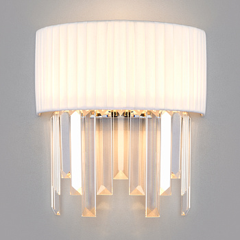 Eurosvet 10122/2 Светильник настенный хром/прозрачный хрусталь Strotskis a055332