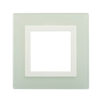 DKC Рамка из натурального стекла, "Avanti", светло-зеленая, 1 пост (2 мод.)