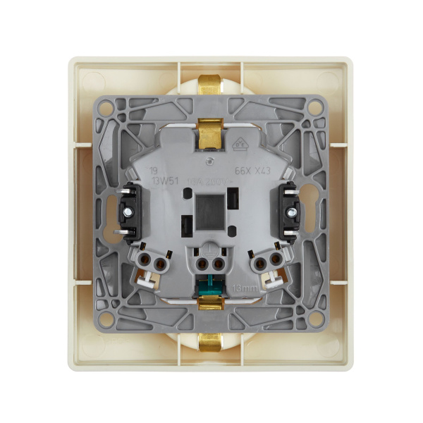 Купить Legrand Etika Слоновая кость Розетка 2-ая с/з, со шторками, автоматические клеммы 672333