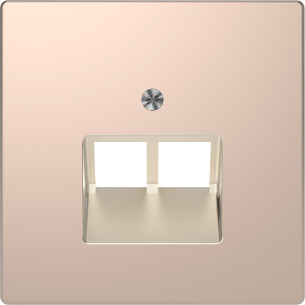 SE Merten D-Life Шампань Накладка центральная для розетки 2-ной RJ45 MTN4522-6051