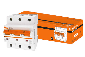 TDM Авт. выкл. ВА47-125 3Р 100А 15кА  х-ка С SQ0208-0083