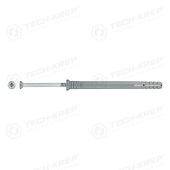 Tech-Krep Дюбель-гвоздь 6х80 пот. манжета (полипропилен)  (100 шт) - ведро 103184