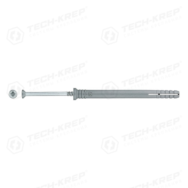 Tech-Krep Дюбель-гвоздь 6х80 пот. манжета (полипропилен)  (100 шт) - ведро 103184