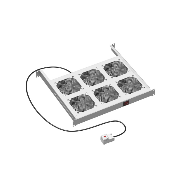 Купить DKC 19" Вентиляторный модуль 6 вентиляторов с термостатом для 19" IT-корпусов ДКС серии STI/CQE, RAL7035