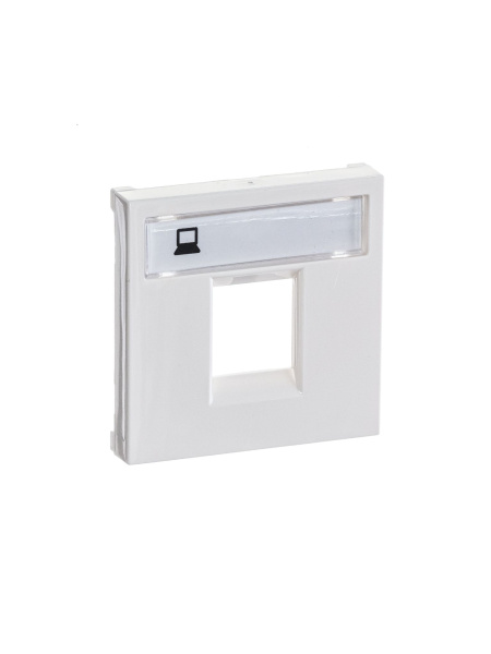 Купить ABB NIE Zenit Бел Накладка 1-я телеф/комп розетки (для суп.2017.2,2017.3,2018,2018.5,2018.6,2018.8) 2CLA221810N1101