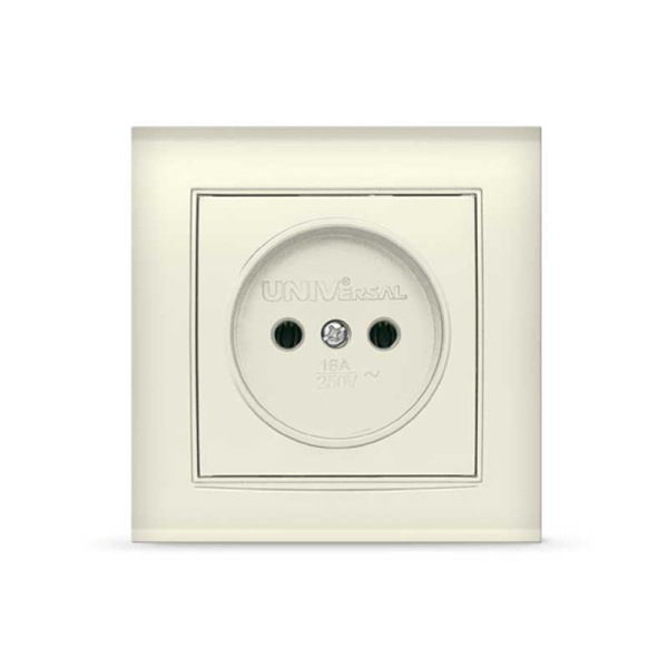 UNIVersal "Бриллиант" Розетка "слоновая кость"б/з з/ш 7948813