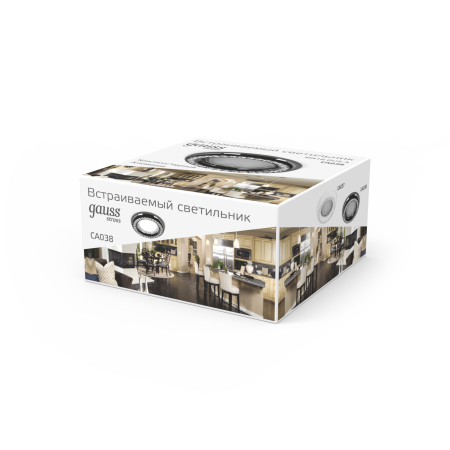 Купить Gauss Светильник Strass Gu5.3 1/30 круг, кристал/черный CA038