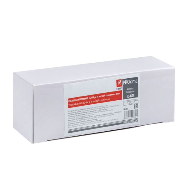 Купить EKF PROxima Терминал клеммный TC-604 до 16 мм2 60A 4 клеммные пары