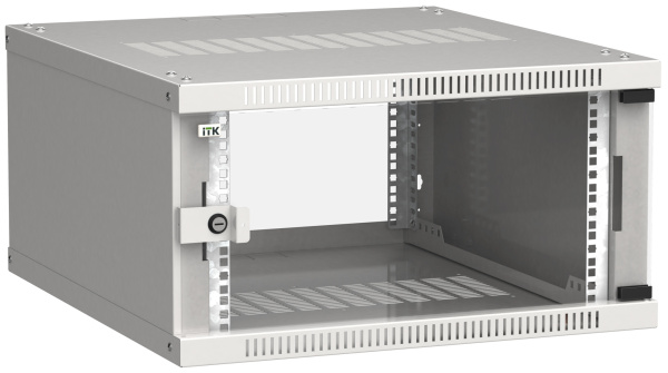 IEK LINEA WE ITK Шкаф LINEA WE 6U 600x650мм дверь, стекло серый LWE3-06U67-GF