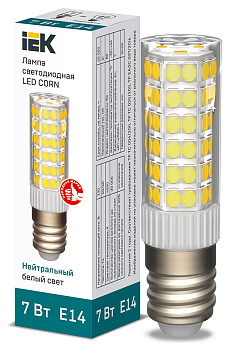 IEK Лампа LED CORN капсула 7Вт 230В 4000К керамика E14