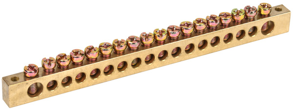 IEK Шина PEN земля-ноль 8х12мм 20/2 (20групп/креп по краям)