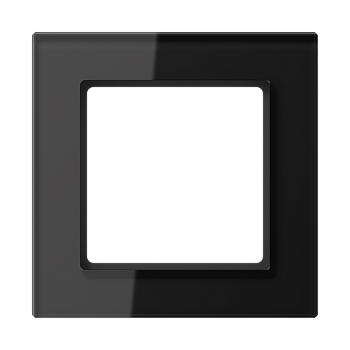 JUNG A creation Стекло Черное Рамка 1-ая AC581GLSW