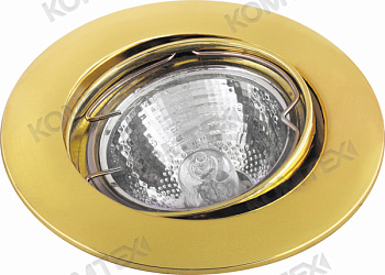 Comtech Camelo Светильник галогеновый встраиваемый повор.MR16 1x50W GU5.3 золото повор. P00263/2