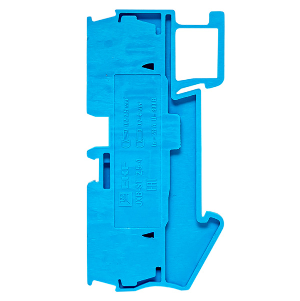 Купить Колодка клеммная пружинная JXB-ST-2.5 31А 4 вывода синяя EKF PROxima