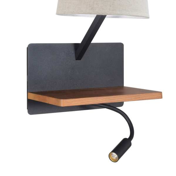 Купить Favourite Бра D190*W285*H420/ 1*E27*40W, excluded + 1*LED*2W, 105LM, 3000K, included, SWITCHER, USB 2896-1W